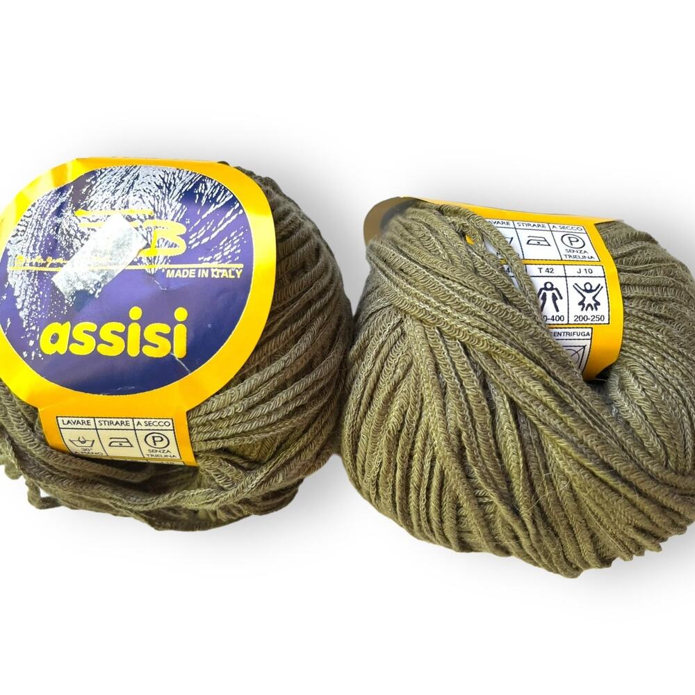 2 Skeins FB Assisi by Bertagna Filati  Cotton Linen Italian Yarn 🧶 #2783 green - Picture 2 of 7